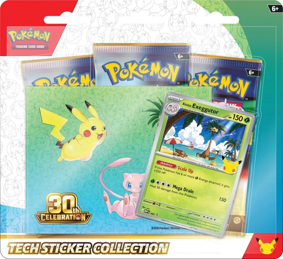 30th Celebration — Alolan Exeggutor Tech Sticker Collection sealed Pokémon product