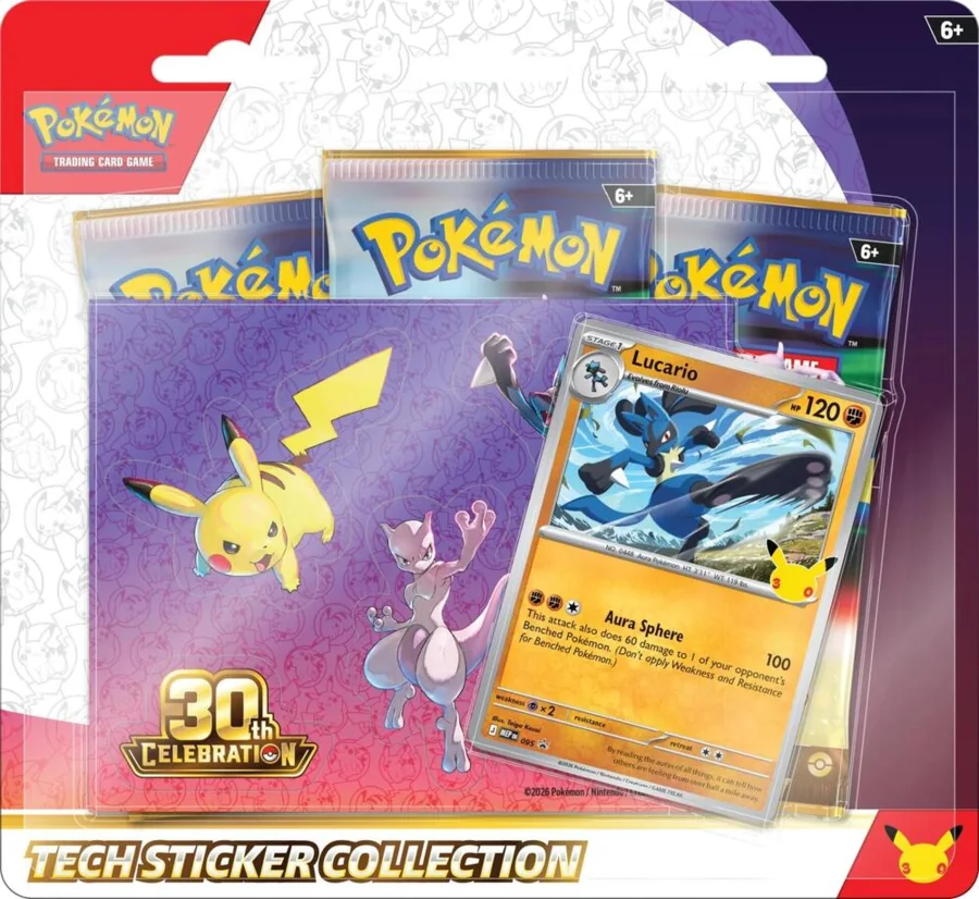 30th Celebration — Lucario Tech Sticker Collection sealed Pokémon product